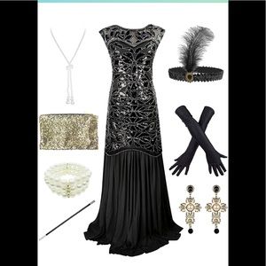 Gatsby Dress and Accessories